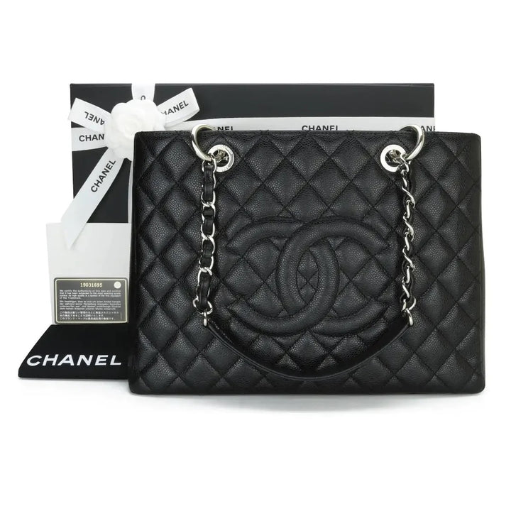 CHANEL CAVIAR QUILTED LEATHER GST TOTE BAG