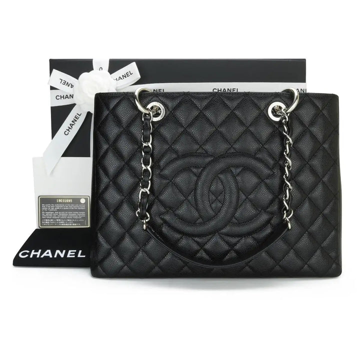 CHANEL CAVIAR QUILTED LEATHER GST TOTE BAG