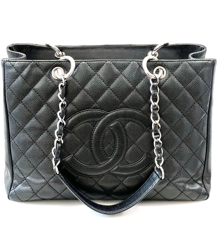CHANEL CAVIAR QUILTED LEATHER GST TOTE BAG