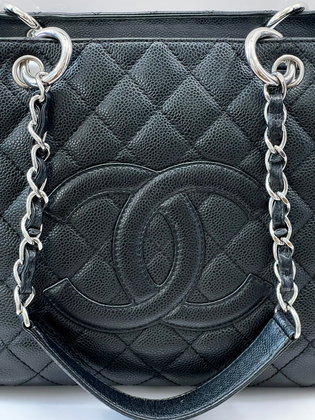 CHANEL CAVIAR QUILTED LEATHER GST TOTE BAG