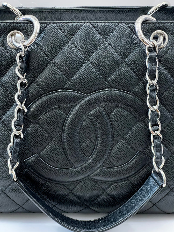 CHANEL CAVIAR QUILTED LEATHER GST TOTE BAG