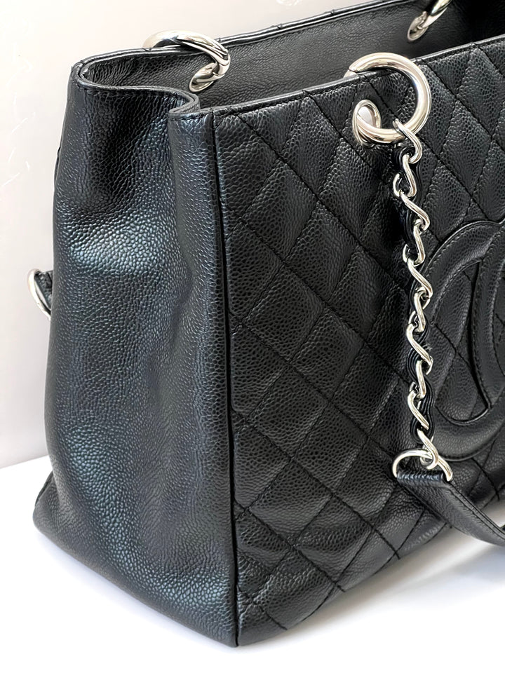 CHANEL CAVIAR QUILTED LEATHER GST TOTE BAG