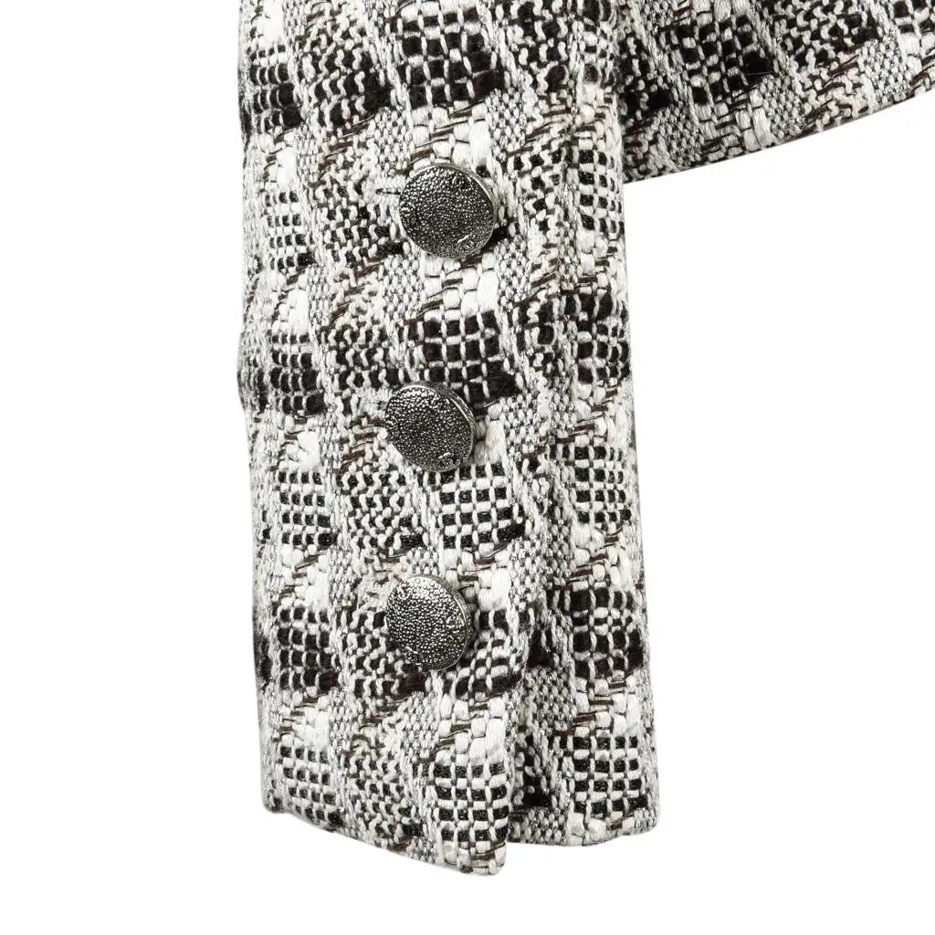 CHANEL SUBTLE SILVER THREAD TWEED BLAZER