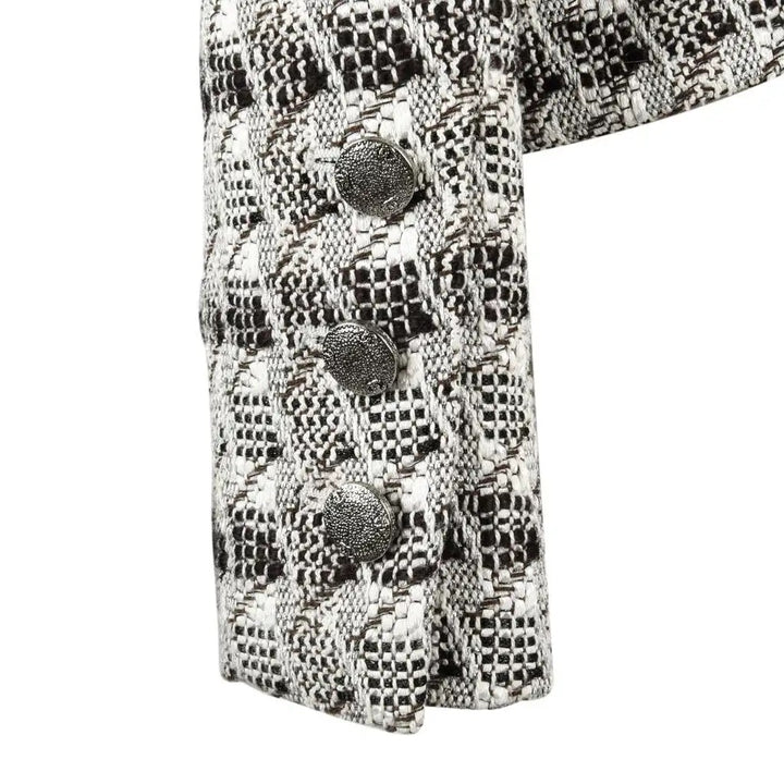 CHANEL SUBTLE SILVER THREAD TWEED BLAZER