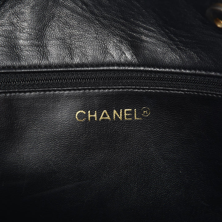 CHANEL LAMBSKIN QUILTED LEATHER SHOPPER TOTE BAG