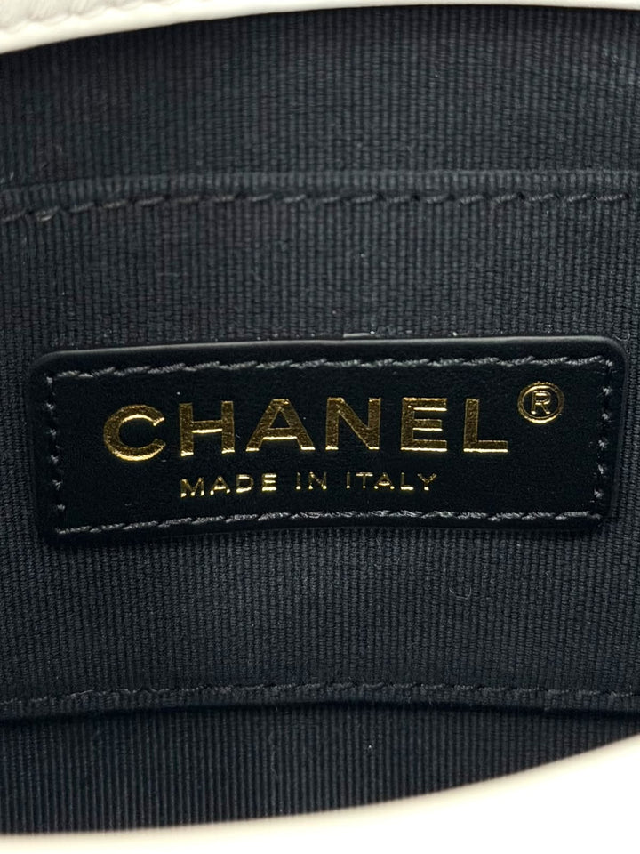 CHANEL CC MINI QUILTED LAMBSKIN LEATHER CANDY CHAIN FLAP BAG