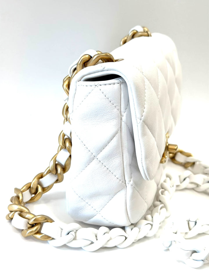 CHANEL CC MINI QUILTED LAMBSKIN LEATHER CANDY CHAIN FLAP BAG