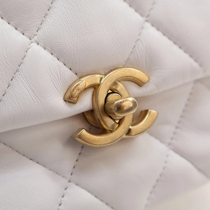 CHANEL CC MINI QUILTED LAMBSKIN LEATHER CANDY CHAIN FLAP BAG