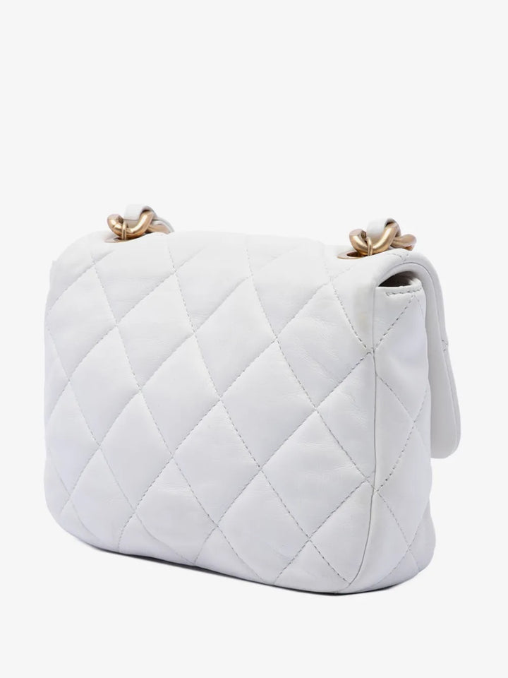 CHANEL CC MINI QUILTED LAMBSKIN LEATHER CANDY CHAIN FLAP BAG