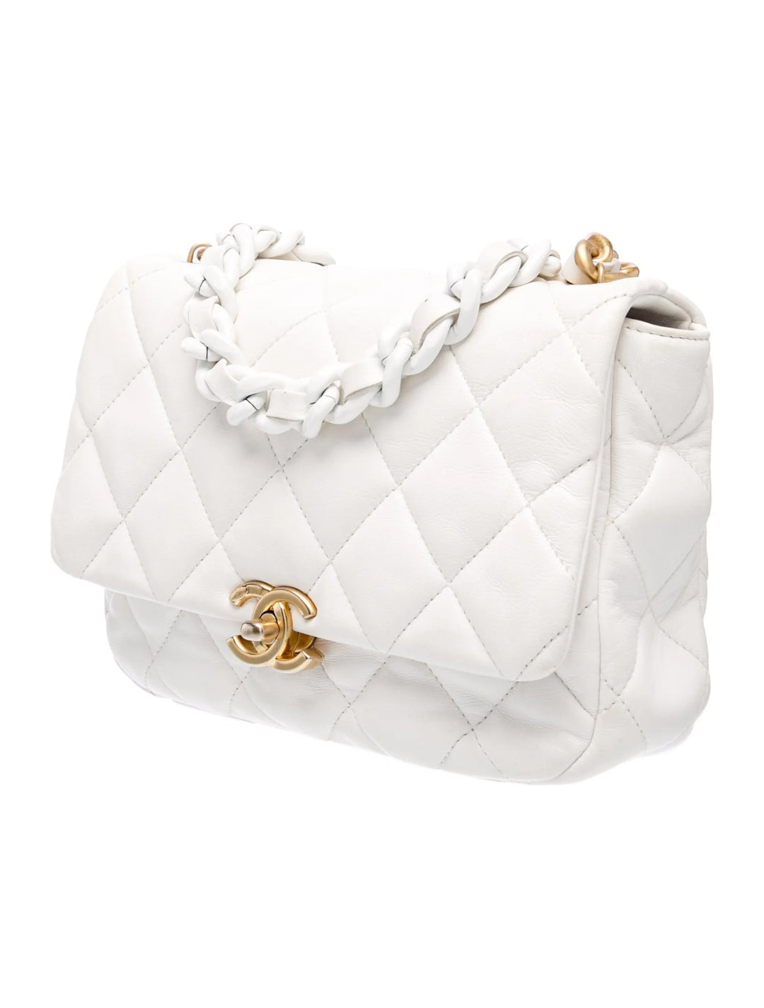 CHANEL CC MINI QUILTED LAMBSKIN LEATHER CANDY CHAIN FLAP BAG