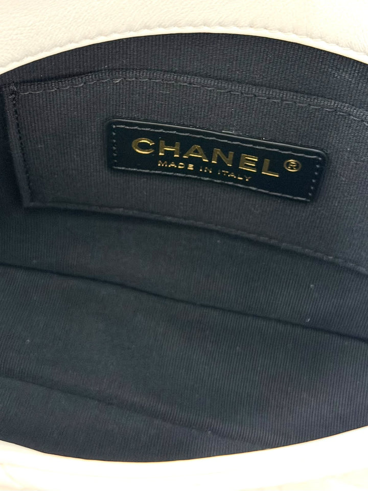 CHANEL CC MINI QUILTED LAMBSKIN LEATHER CANDY CHAIN FLAP BAG