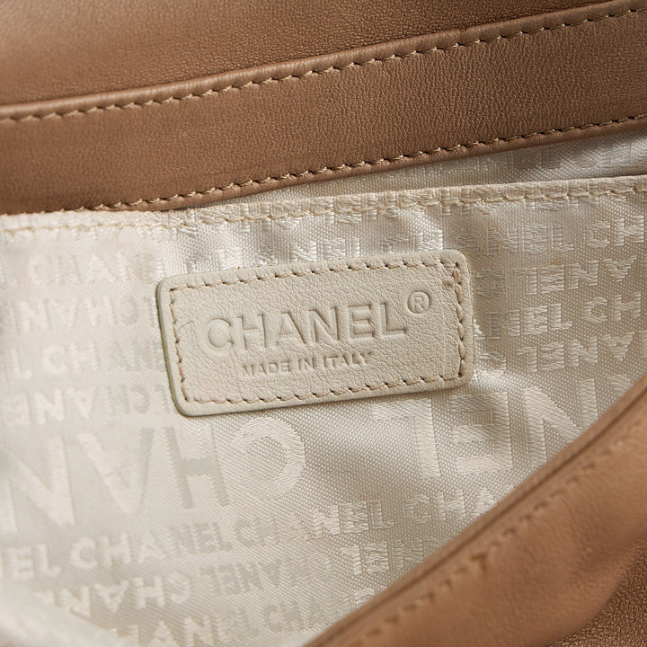 CHANEL ORYLAG CC RINGS RABBIT FUR &amp; LAMBSKIN LEATHER FLAP BAG