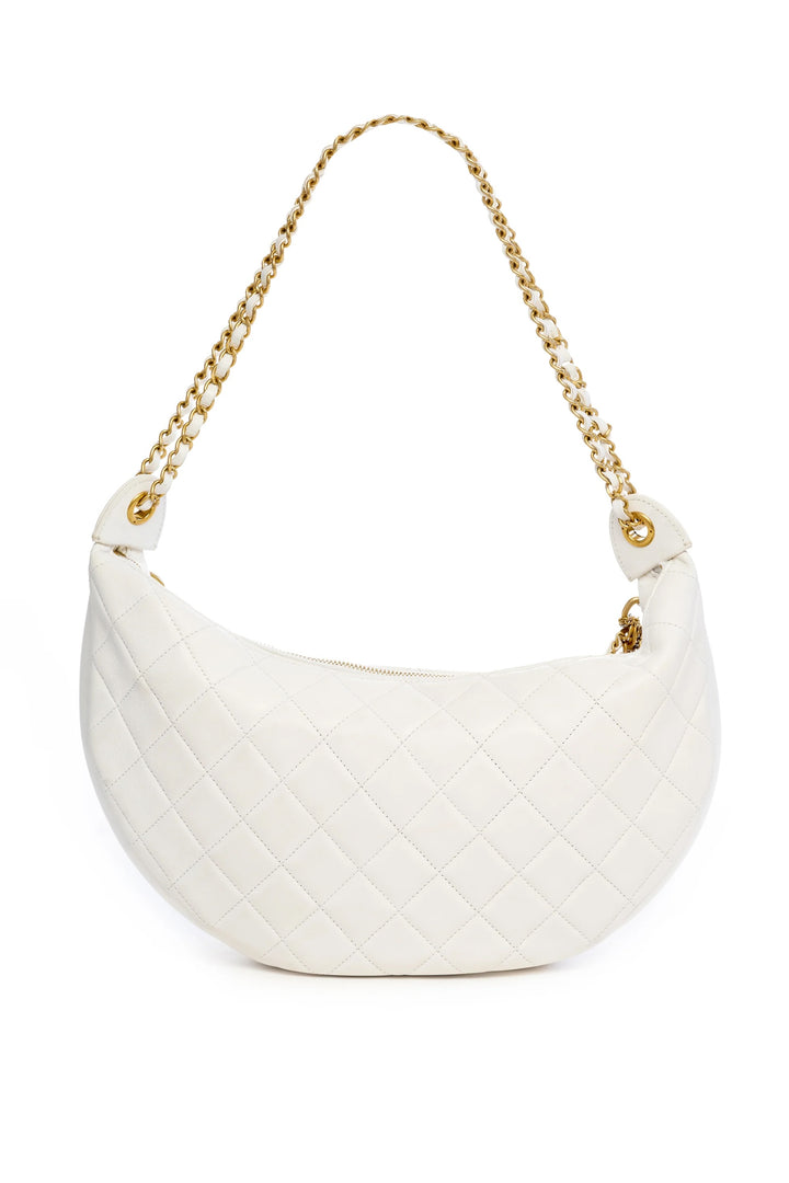 CHANEL PARIS NY ALL ABOUT CHAINS NAPPA LEATHER HOBO BAG