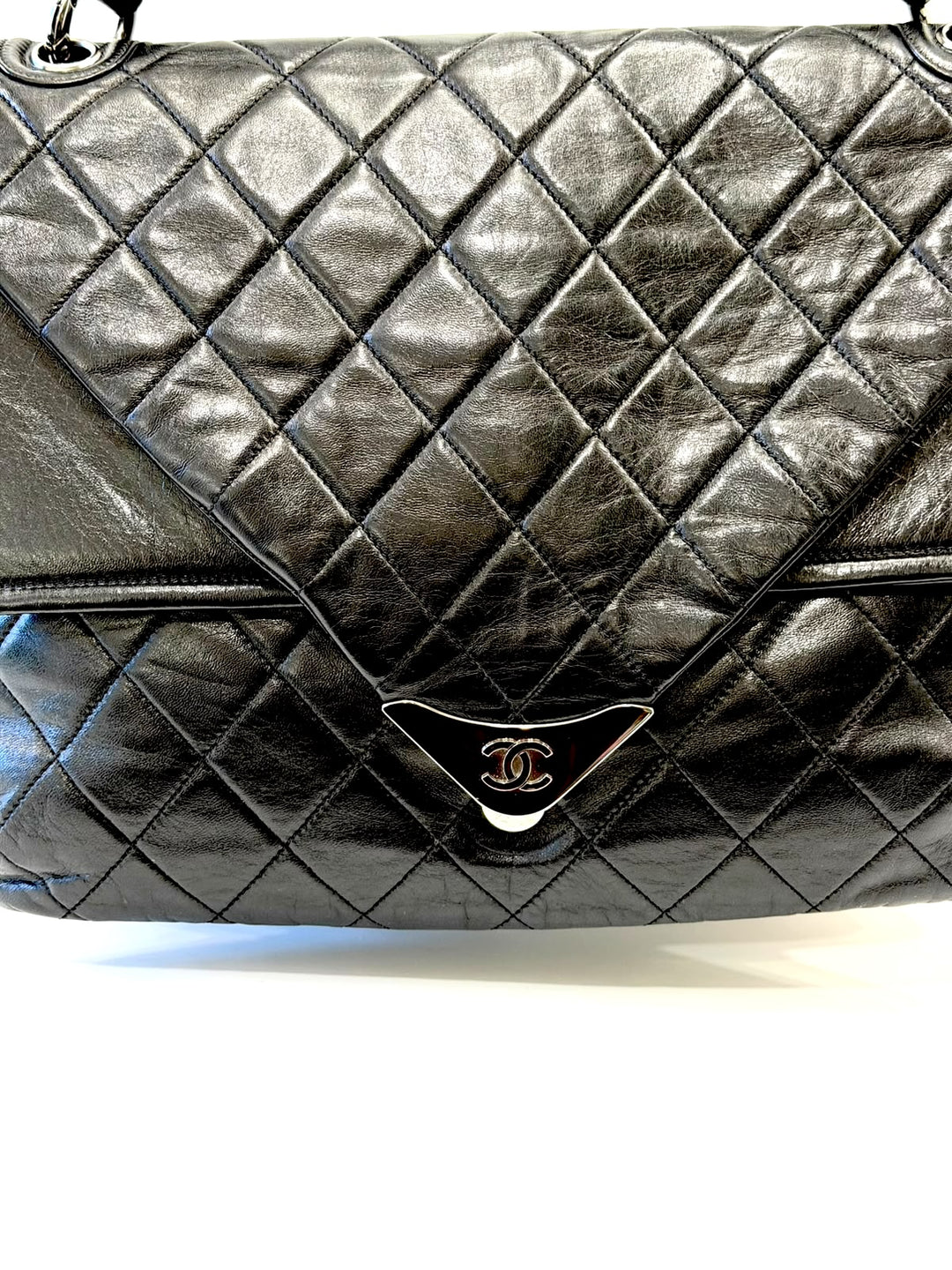 CHANEL QUILTED LAMBSKIN VINTAGE ENVELOPE SHOULDER BAG