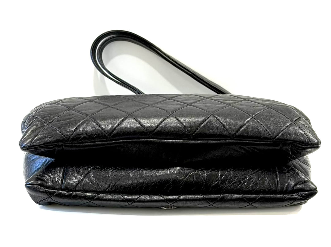CHANEL QUILTED LAMBSKIN VINTAGE ENVELOPE SHOULDER BAG