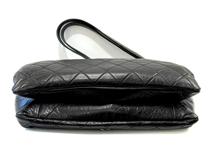 CHANEL QUILTED LAMBSKIN VINTAGE ENVELOPE SHOULDER BAG