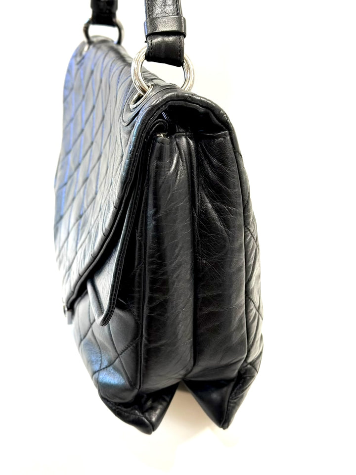 CHANEL QUILTED LAMBSKIN VINTAGE ENVELOPE SHOULDER BAG
