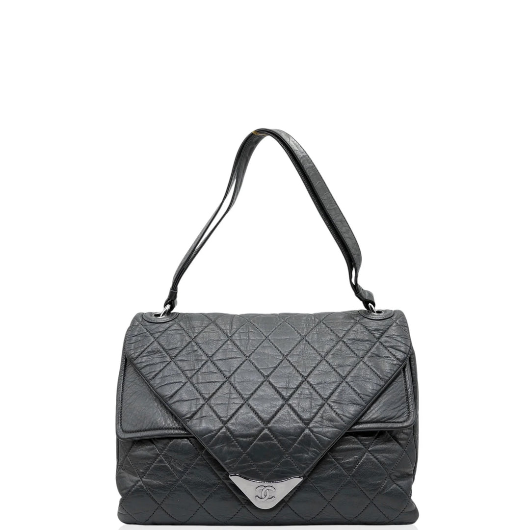 CHANEL QUILTED LAMBSKIN VINTAGE ENVELOPE SHOULDER BAG