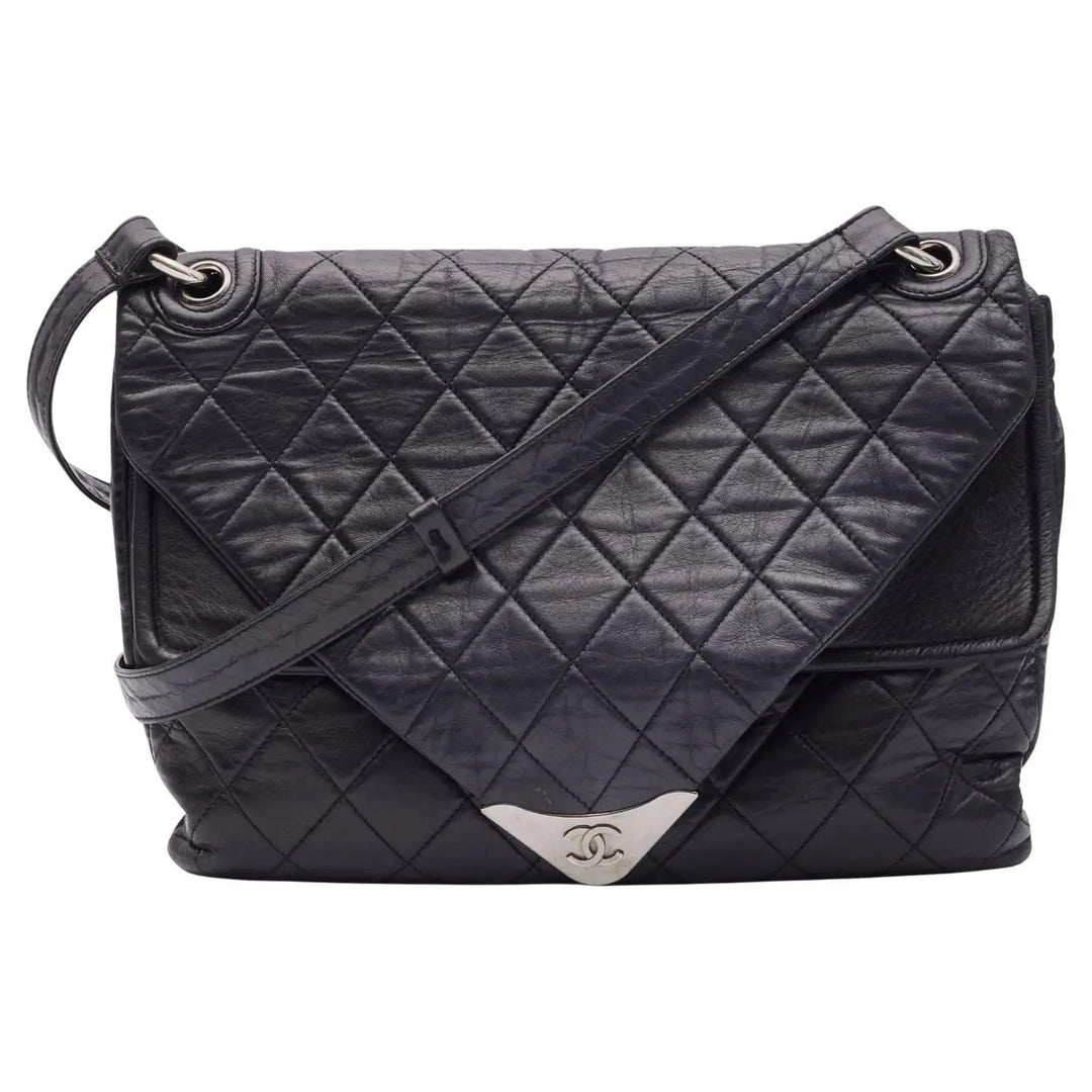 CHANEL QUILTED LAMBSKIN VINTAGE ENVELOPE SHOULDER BAG