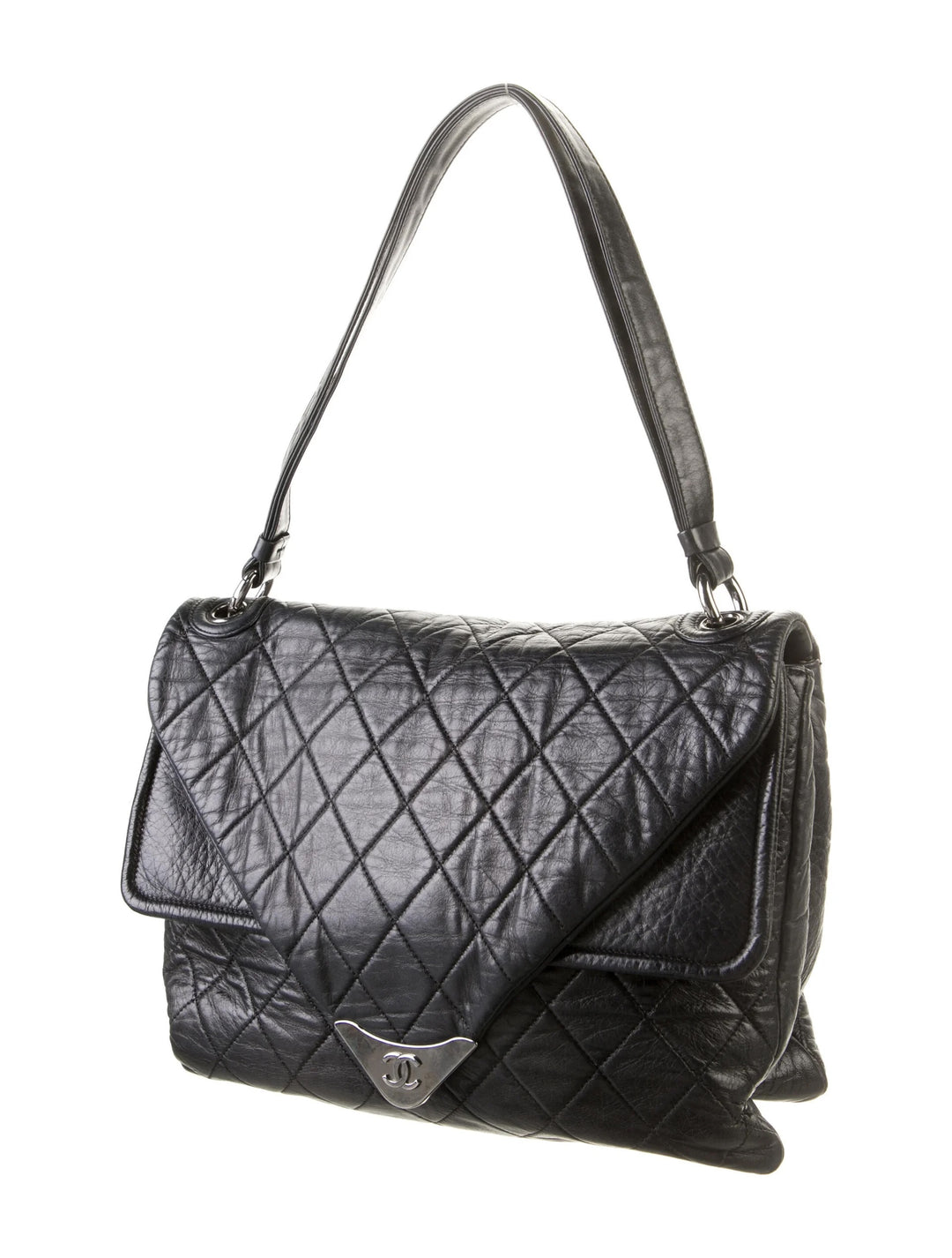 CHANEL QUILTED LAMBSKIN VINTAGE ENVELOPE SHOULDER BAG