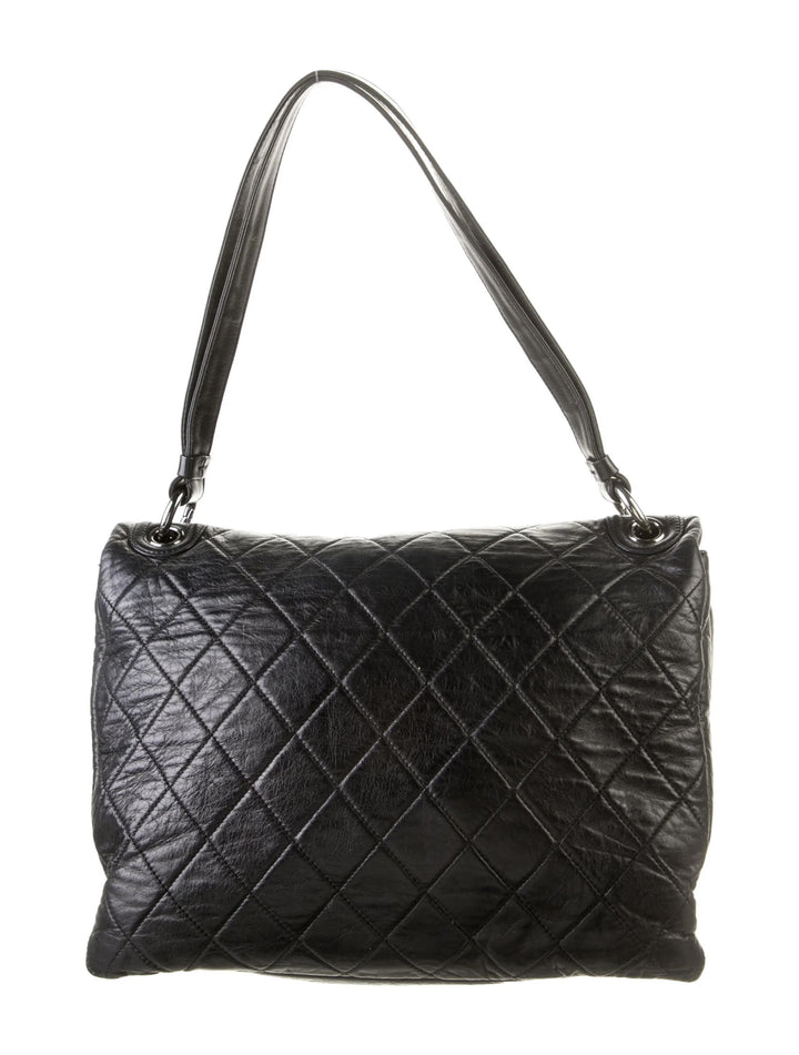 CHANEL QUILTED LAMBSKIN VINTAGE ENVELOPE SHOULDER BAG