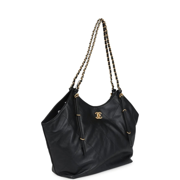 CHANEL QUILTED CALFSKIN LEATHER MAXI SHOPPING BAG