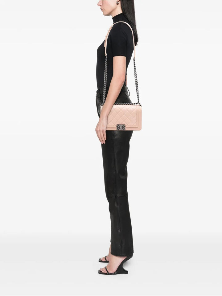 CHANEL QUILTED CALFSKIN SMALL BOY SHOULDER BAG