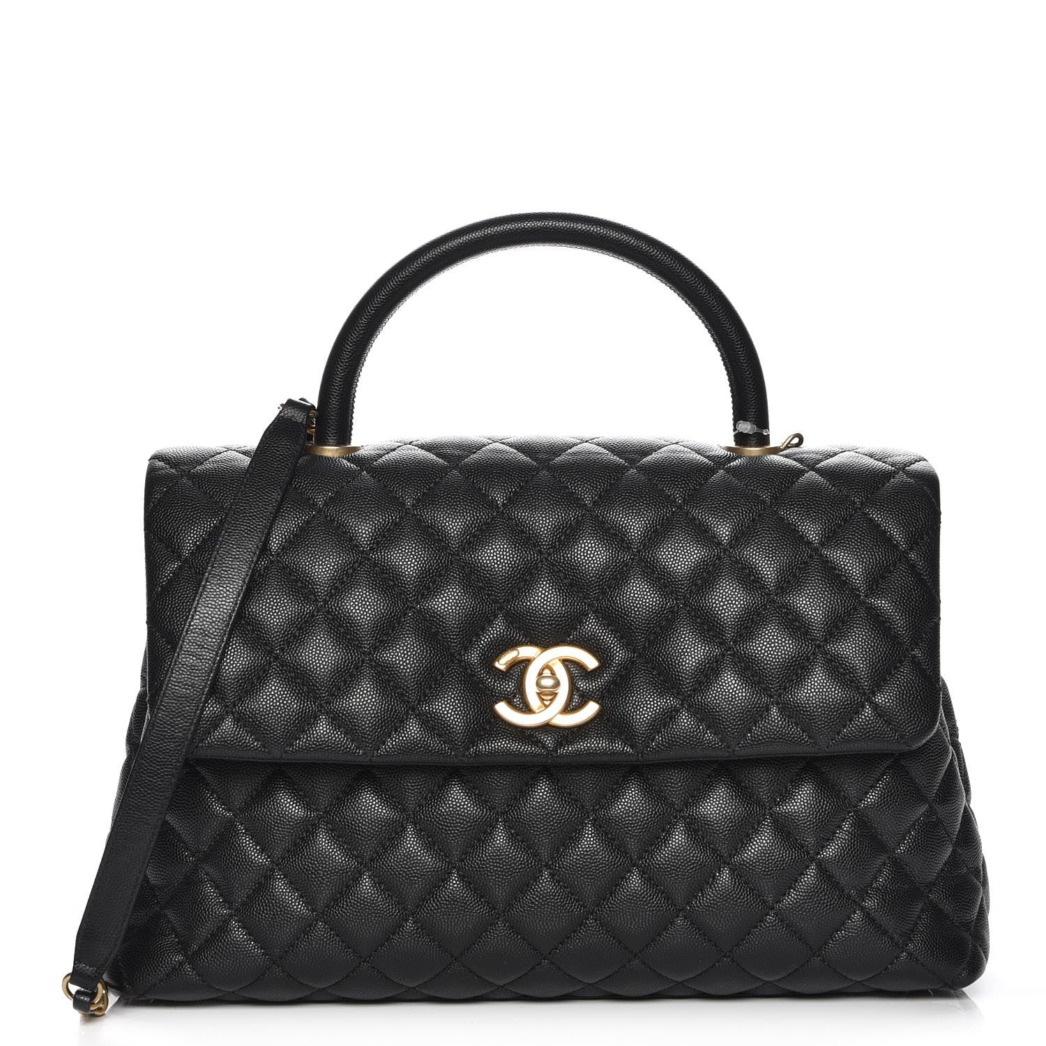 CHANEL CAVIAR QUILTED MEDIUM COCO TOP HANDLE FLAP BAG – Caroline's Fashion  Luxuries