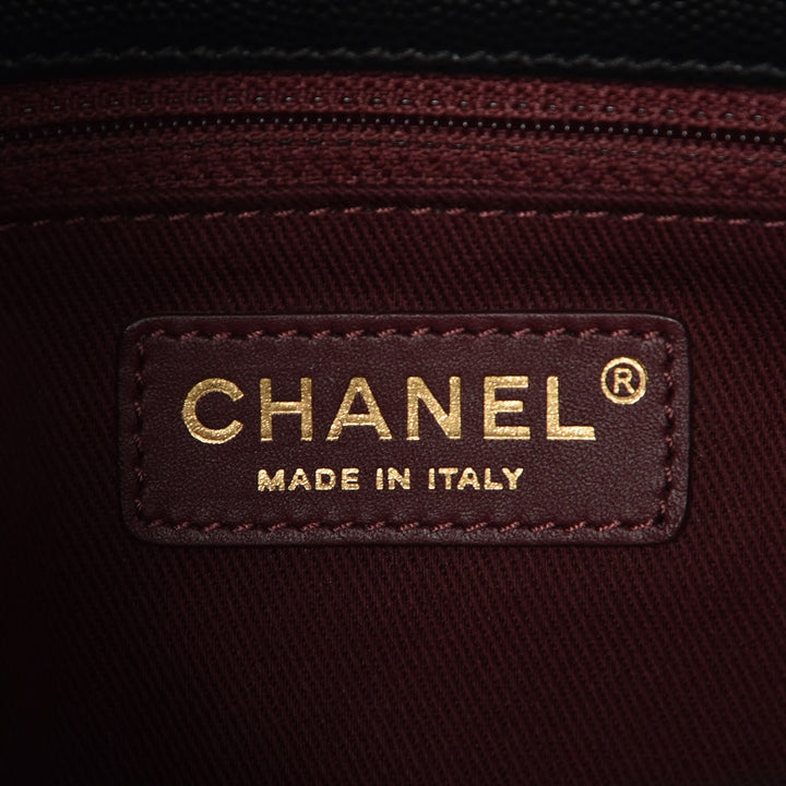 CHANEL CAVIAR QUILTED MEDIUM COCO TOP HANDLE FLAP BAG-HS