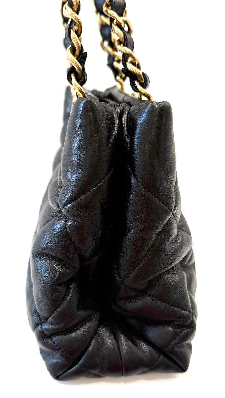 CHANEL QUILTED LAMBSKIN DOUBLE CHAIN BAG