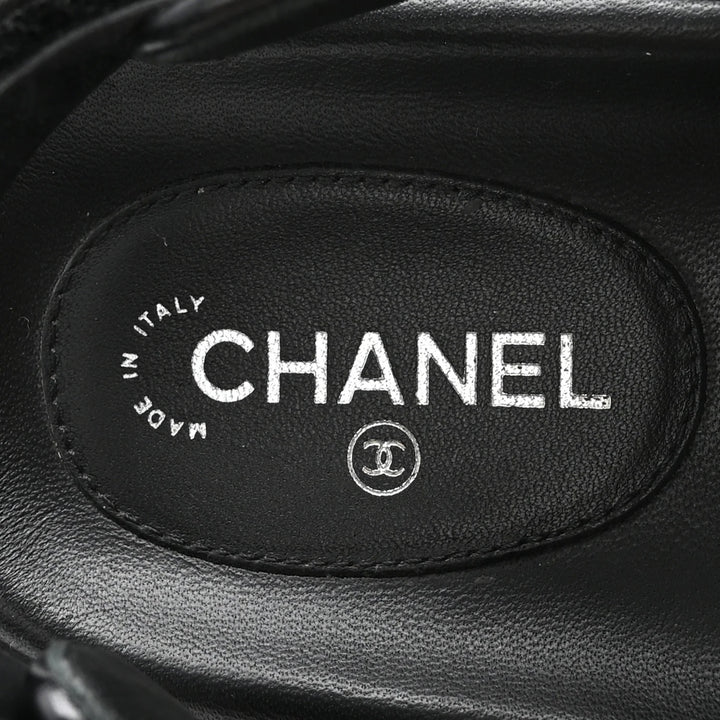 CHANEL QUILTED LAMBSKIN LEATHER VELCRO DAD SANDALS