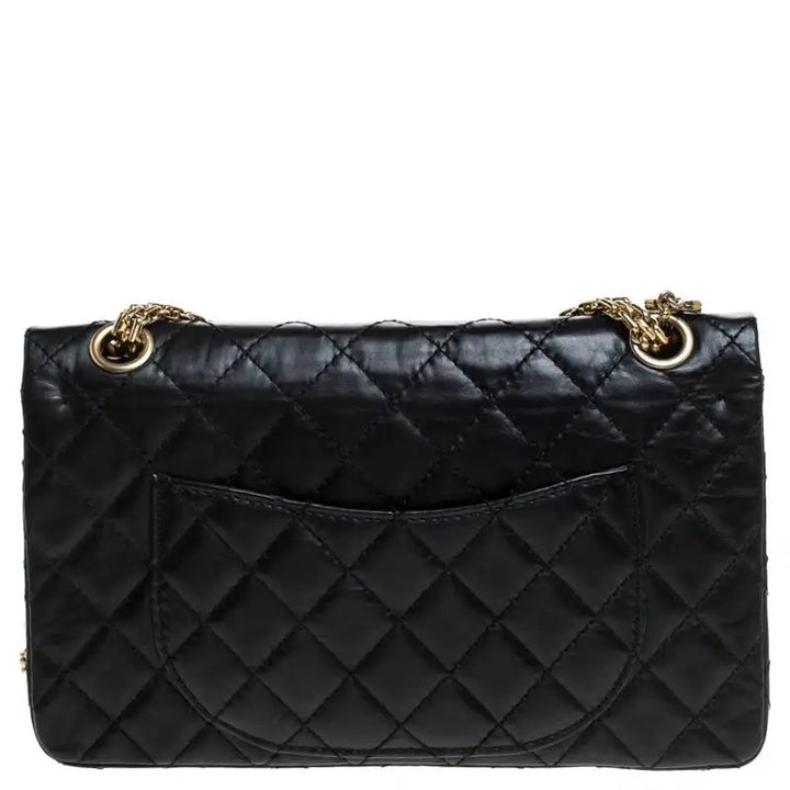 CHANEL QUILTED LEATHER CLASSIC 2.55 REISSUE DOUBLE FLAP PEARL CHAIN BAG