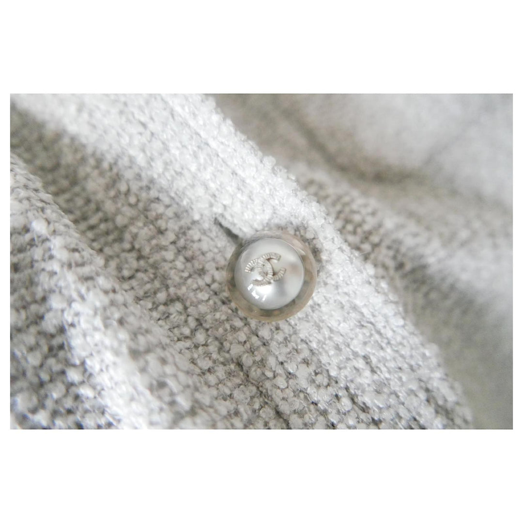 CHANEL PEARLY GRAY FANTASY TWEED JACKET