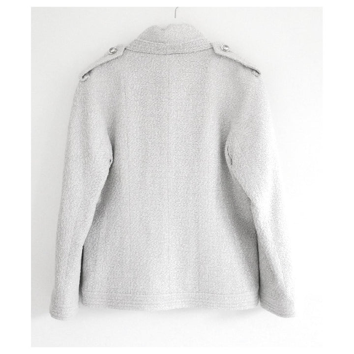 CHANEL PEARLY GRAY FANTASY TWEED JACKET