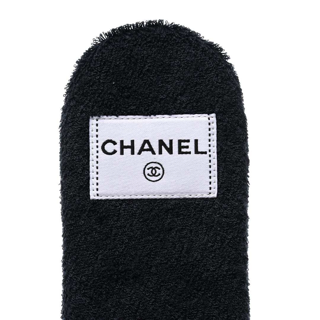 CHANEL CC SHEARLING SLIDE FLAT MULES