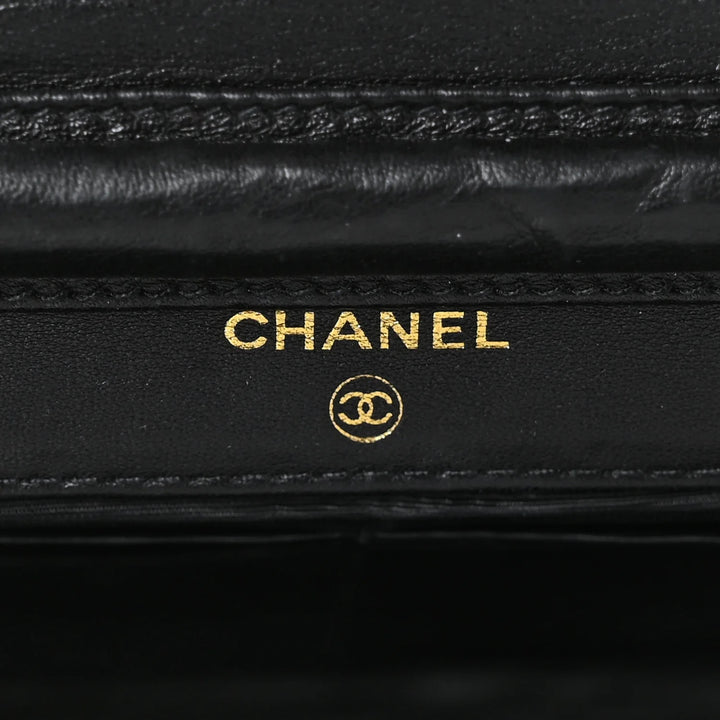 CHANEL CC TIMELESS PATENT LEATHER WALLET ON CHAIN