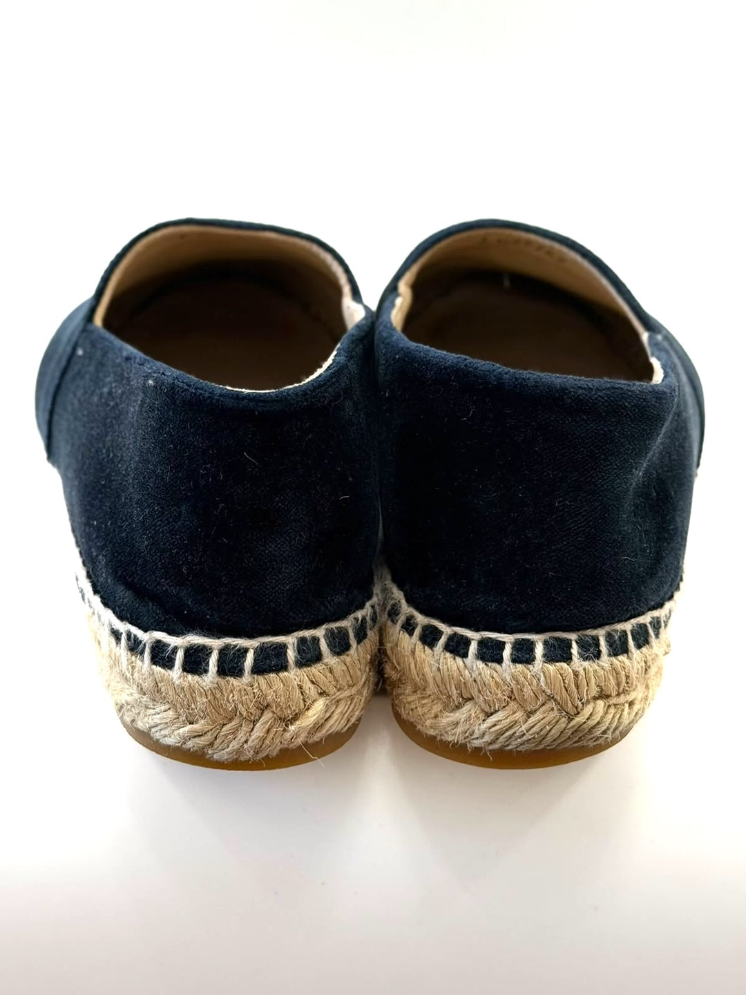 CHANEL VELVET GROSGRAIN CAP-TOE CC ESPADRILLES