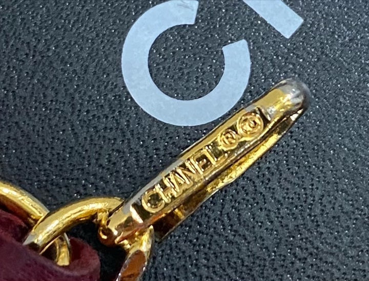 CHANEL CC MEDALLION VINTAGE CHAIN LINK &amp; LEATHER BELT