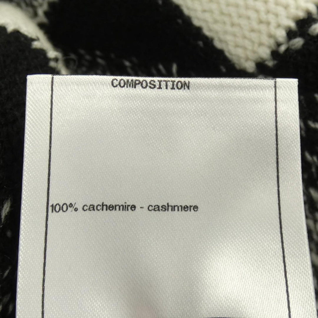 CHANEL CC COLORBLOCK QUARTER ZIP CASHMERE SWEATER
