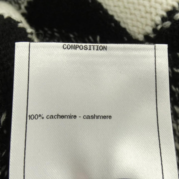CHANEL CC COLORBLOCK QUARTER ZIP CASHMERE SWEATER