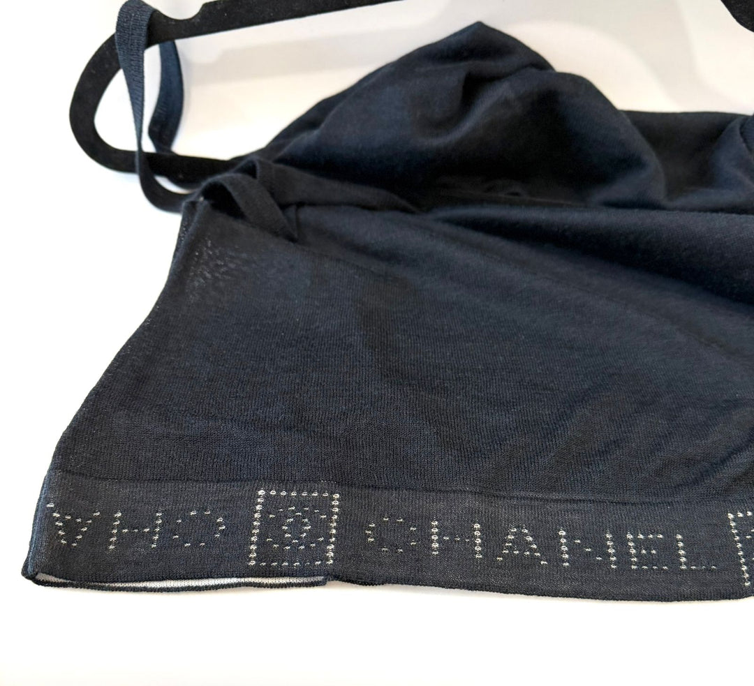 CHANEL SEMI-SHEER KNIT TANK TOP