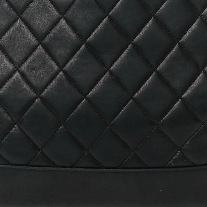 CHANEL CC QUILTED LAMBSKIN LEATHER SHOULDER BAG