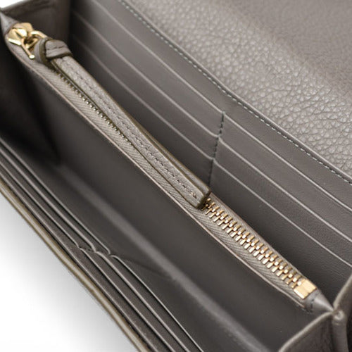 CHLOÉ MARCIE CALFSKIN LEATHER CONTINENTAL WALLET IN CASHMERE GREY