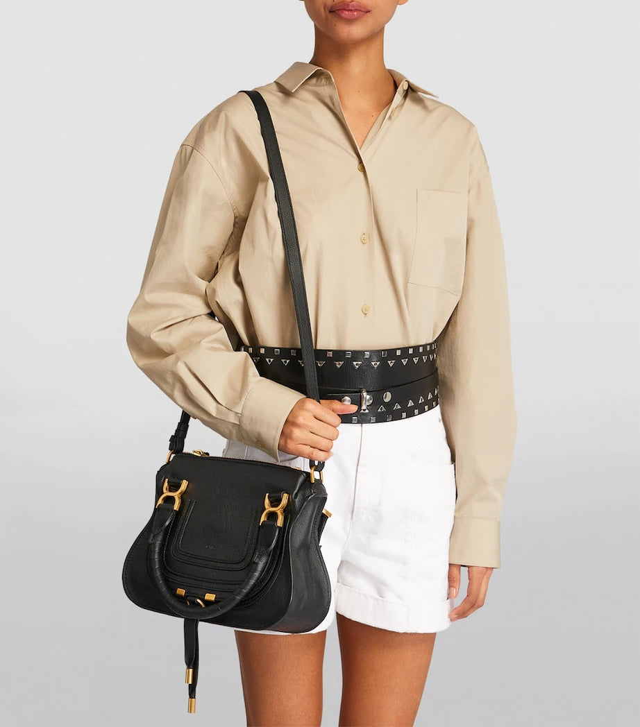 CHLOÉ MARCIE SMALL CALFSKIN LEATHER SHOULDER BAG
