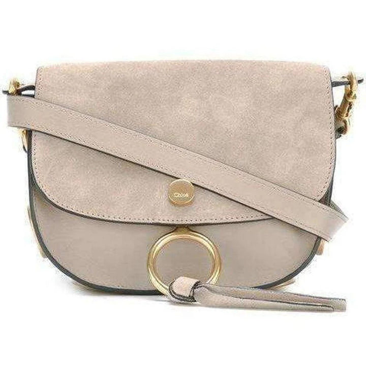 CHLOÉ SUEDE &amp; SMOOTH CALFSKIN LEATHER KURTIS SHOULDER BAG