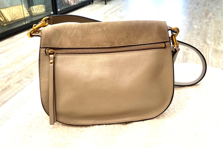 CHLOÉ SUEDE &amp; SMOOTH CALFSKIN LEATHER KURTIS SHOULDER BAG