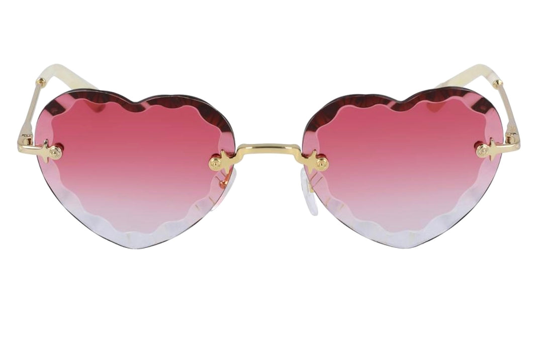 CHLOÉ ROSIE HEART SHAPE CE150S 823 CORAL SUNGLASSES