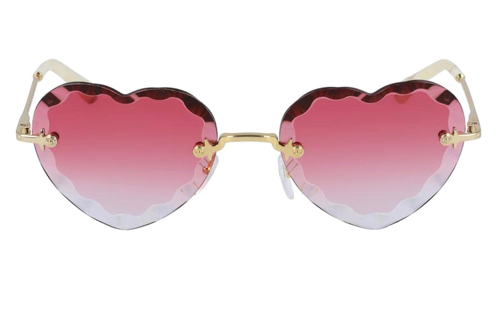 CHLOÉ ROSIE HEART SHAPE CE150S 823 CORAL SUNGLASSES