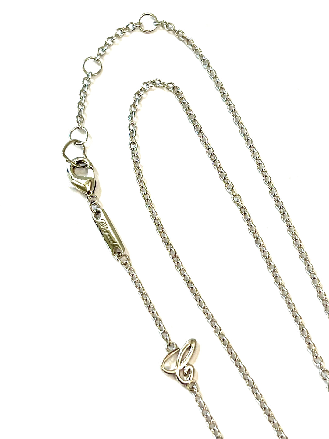 CHOPARD HAPPY DIAMONDS JOAILLERIE PENDANT 18K WHITE GOLD NECKLACE