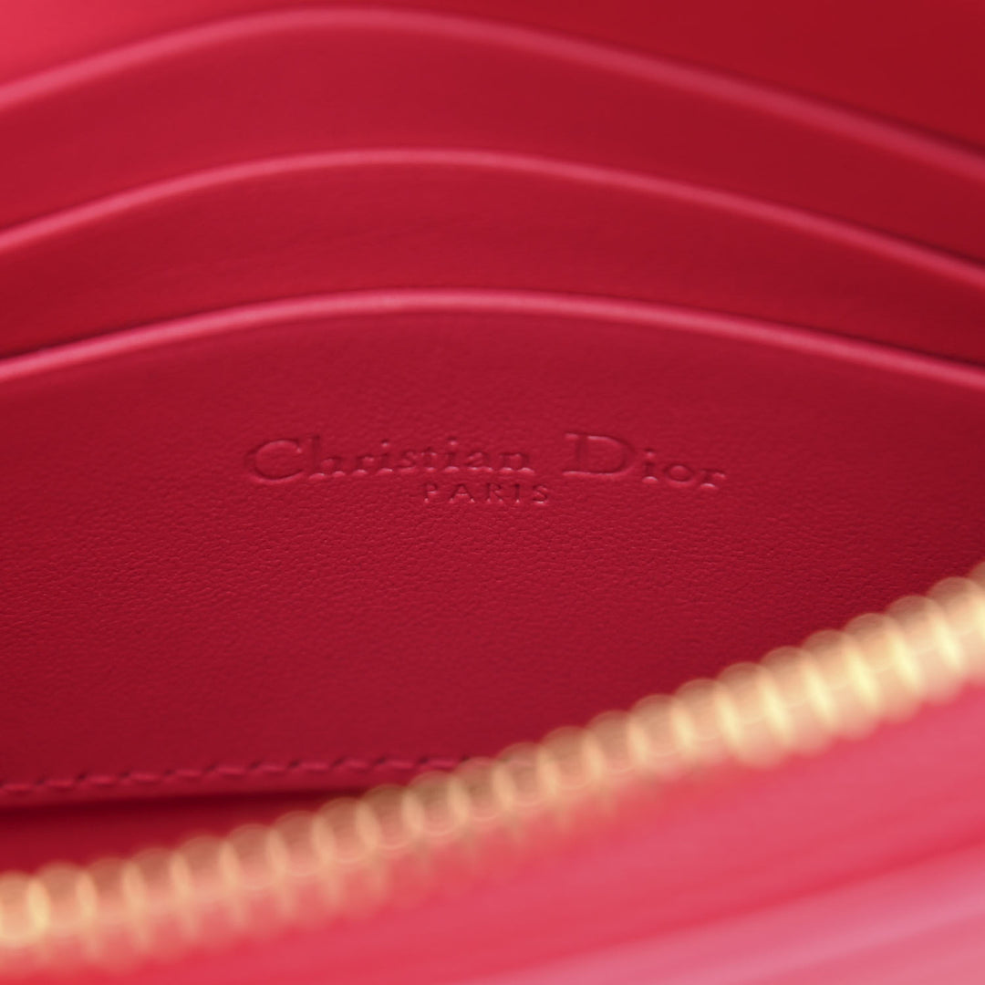 CHRISTIAN DIOR CANNAGE CARO ZIPPED POUCH WITH CHAIN